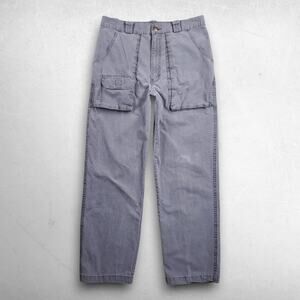 Vintage REI Baker Pants Men 32x30 Gray Lightweight Utility Workwear Hiking Cargo
